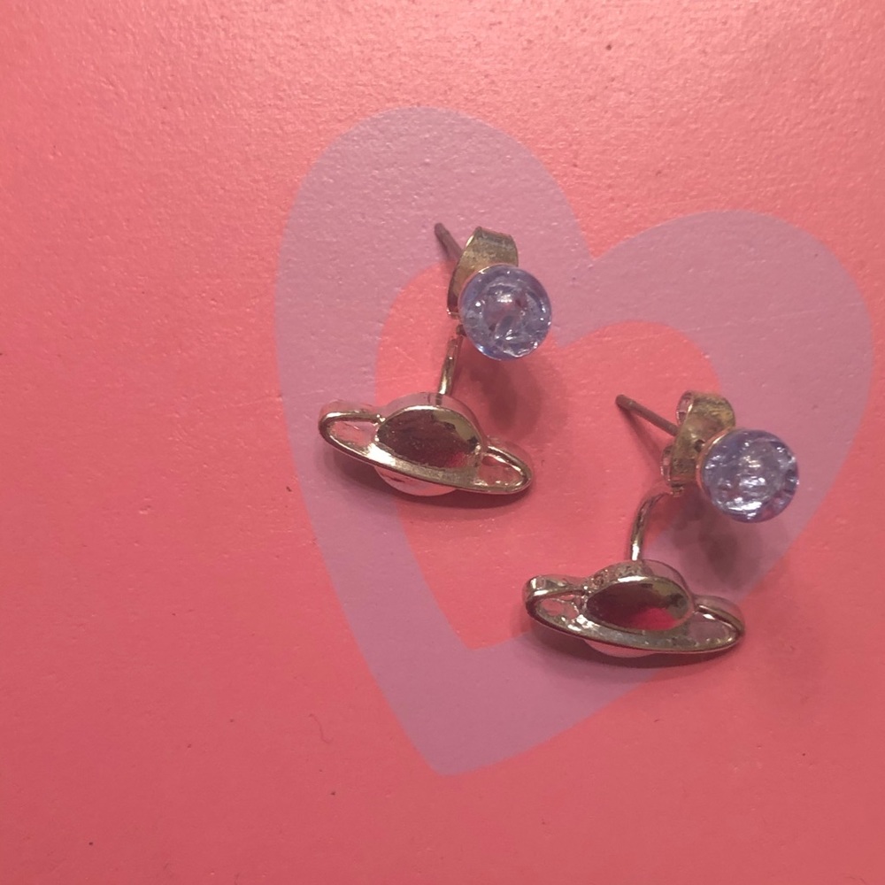 Saturn 2 piece earrings